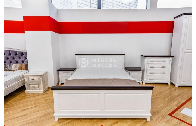 Кровать Прованс Браун (белая эмаль)